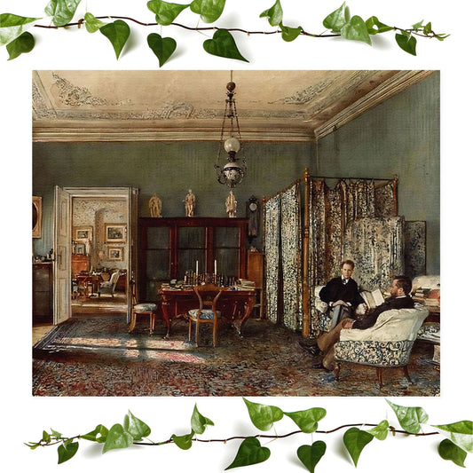 Victorian Room Aesthetic art print rudolf von alt, vintage wall art room decor