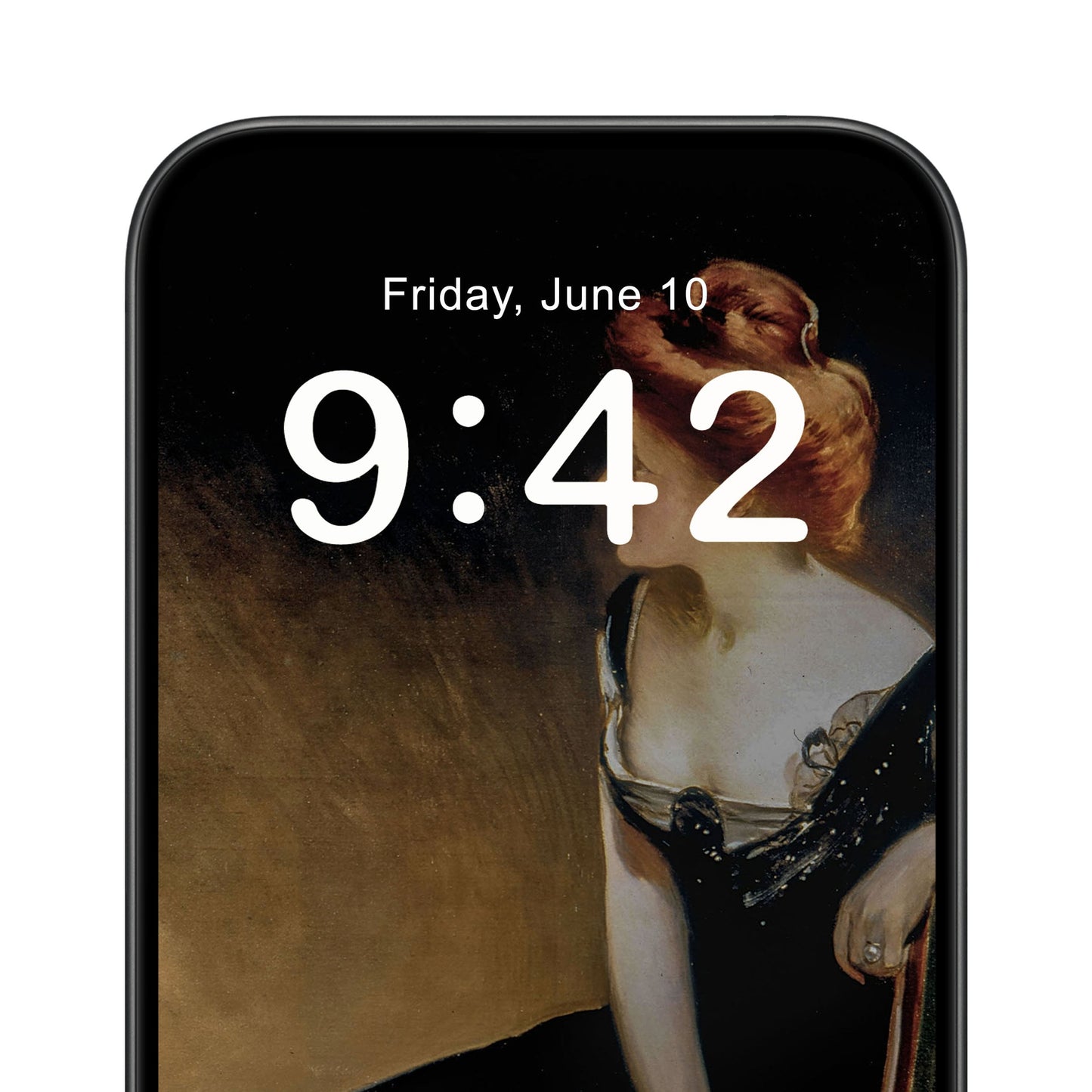 Victorian Woman Phone Wallpaper Close Up