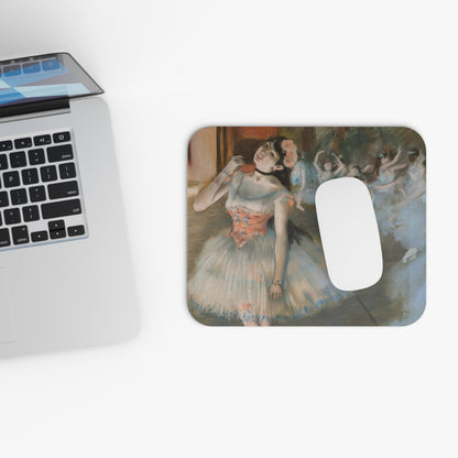 Vintage Ballerina Painting Design Laptop Mouse Pad with White Mouse