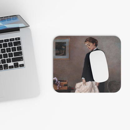Vintage Depressed Design Laptop Mouse Pad with White Mouse