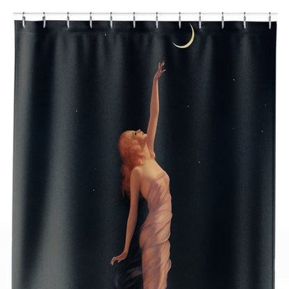 Vintage Fantasy Shower Curtain Close Up, Art Nouveau Shower Curtains
