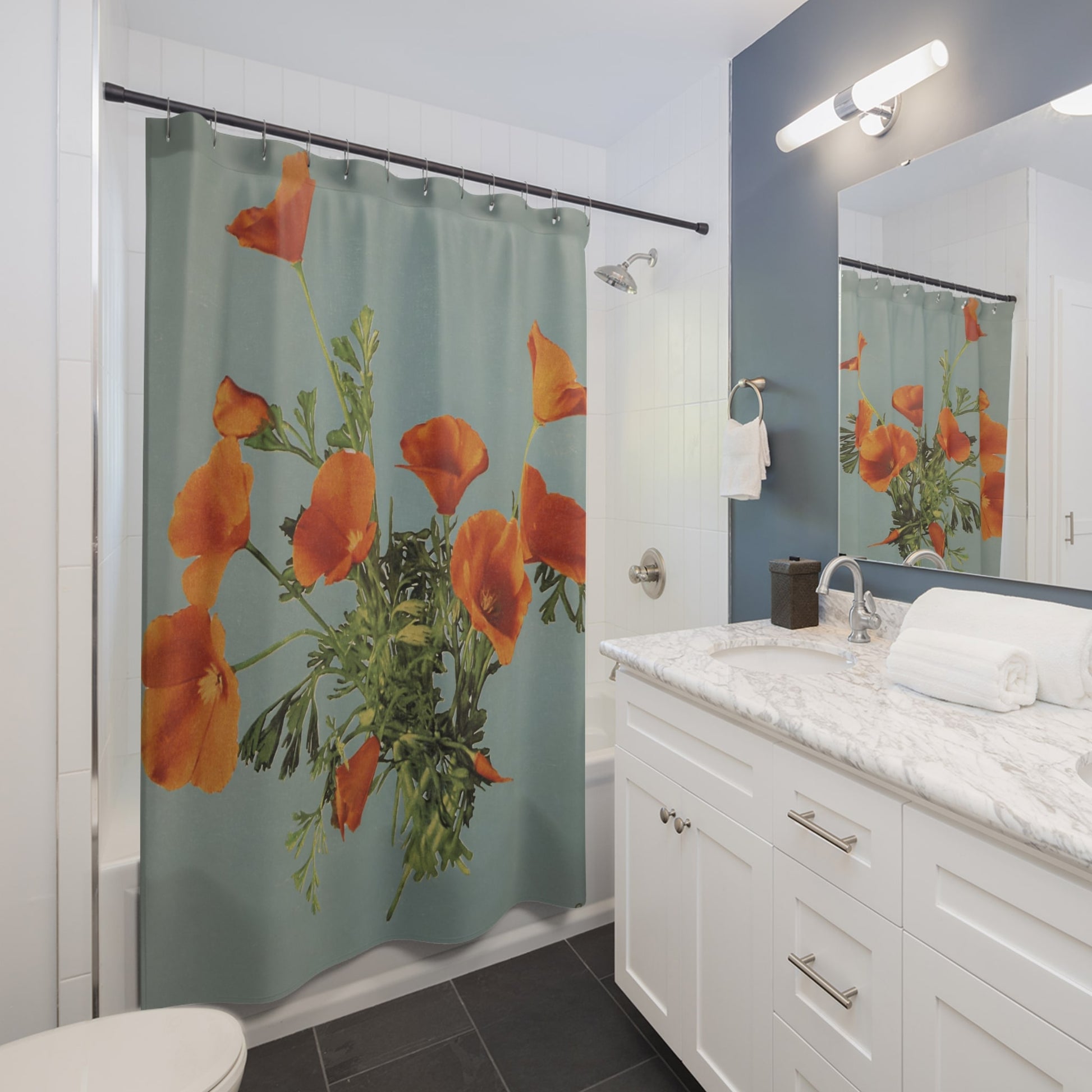 Vintage Floral Shower Curtain Best Bathroom Decorating Ideas for Flowers Decor
