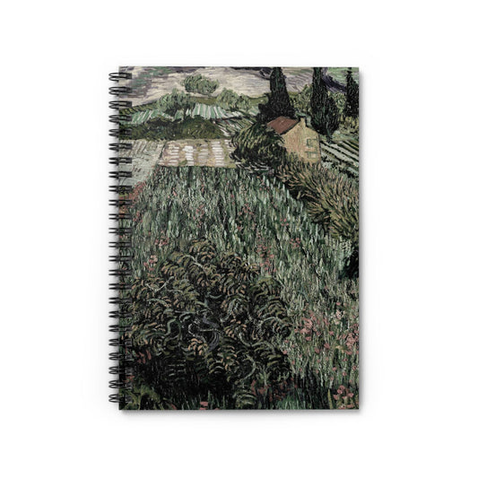Vintage Landscape Notebook with Field of Poppies cover, great for journaling and planning, highlighting vintage landscapes with poppy fields.