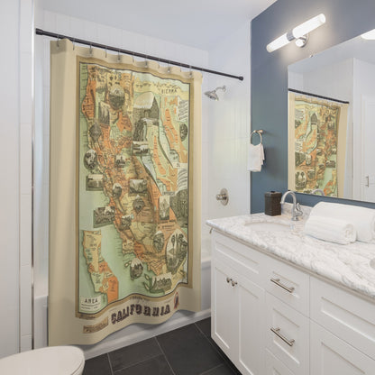 Vintage Maps Shower Curtain Best Bathroom Decorating Ideas for Landscapes Decor