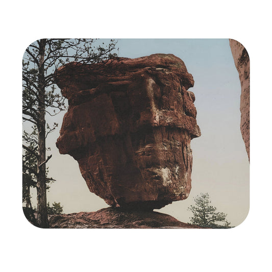 Vintage Nature Photo Mouse Pad with Garden of the Gods art, desk and office decor featuring vintage nature photos.