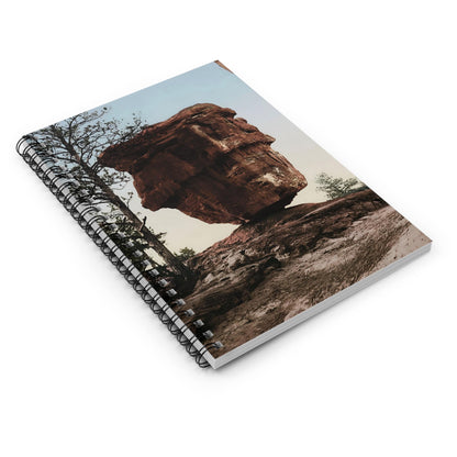 Vintage Nature Photo Spiral Notebook Laying Flat on White Surface