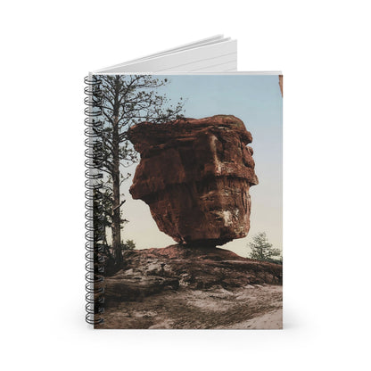 Vintage Nature Photo Spiral Notebook Standing up on White Desk
