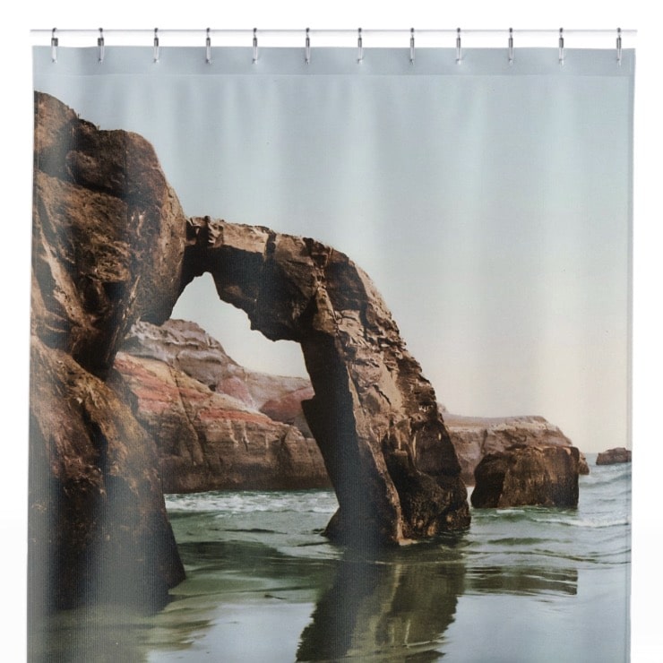 Vintage Ocean Shower Curtain Close Up, Seascapes Shower Curtains