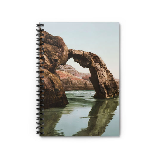 Vintage Ocean Notebook with California coast cover, perfect for journaling and planning, featuring scenic coastal views.