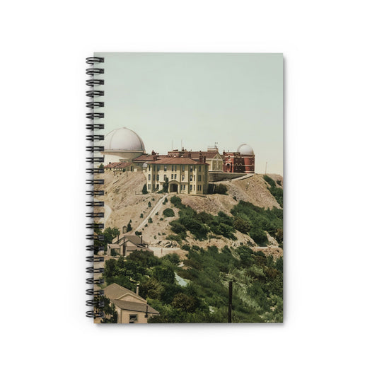 Vintage Photograph Notebook with Lick Observatory cover, ideal for journals and planners, featuring vintage photographs of the Lick Observatory.