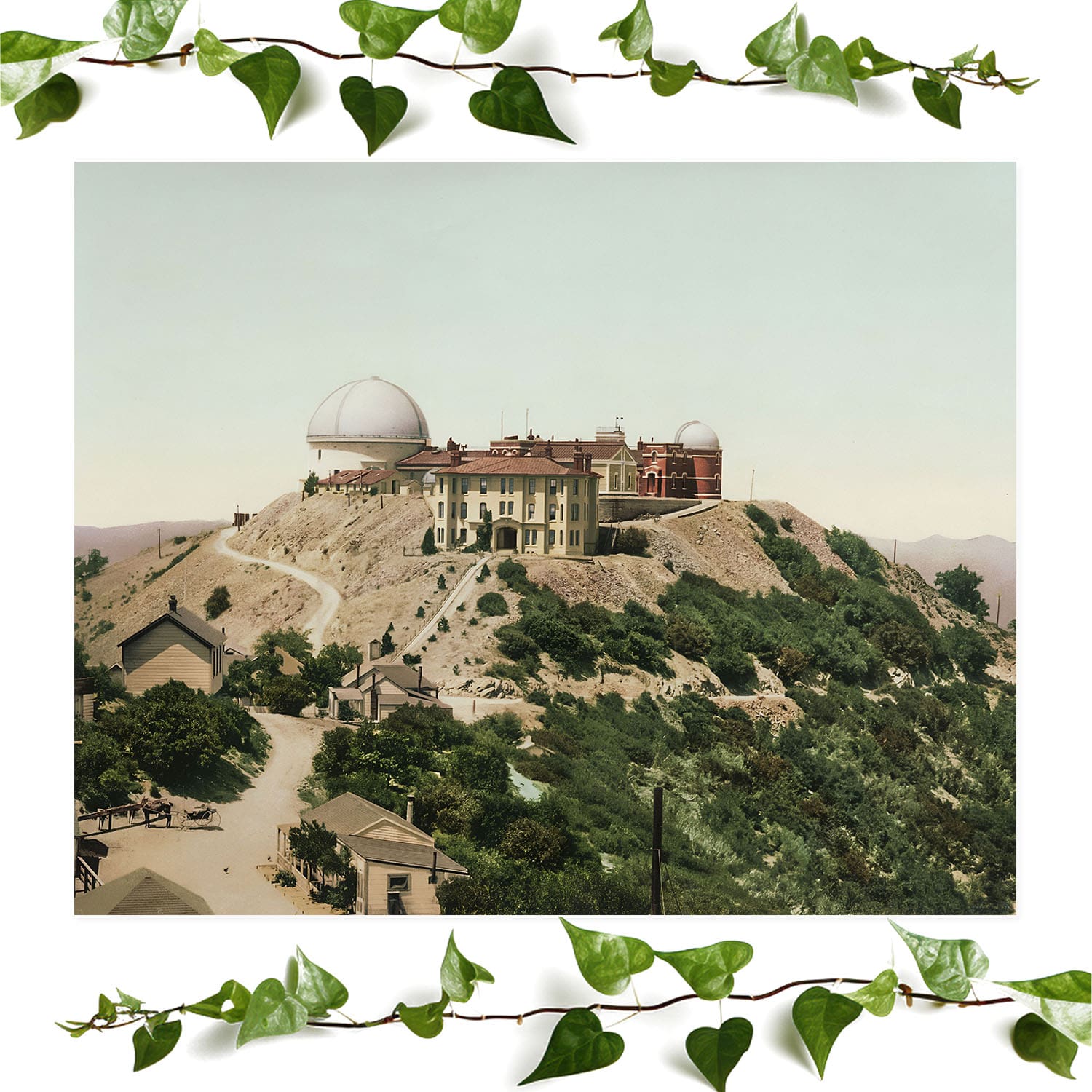 Vintage Photograph art prints featuring a lick observatory, vintage wall art room decor