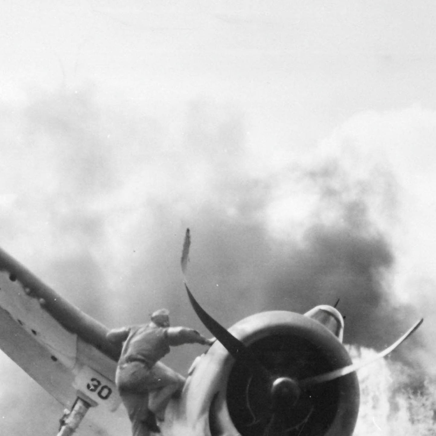 Vintage Plane Crash Photo Art Print Close Up Detail Shot 2