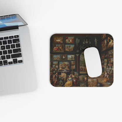 Vintage Renaissance Design Laptop Mouse Pad with White Mouse