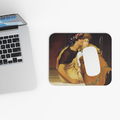Vintage Renaissance Youth Design Laptop Mouse Pad with White Mouse