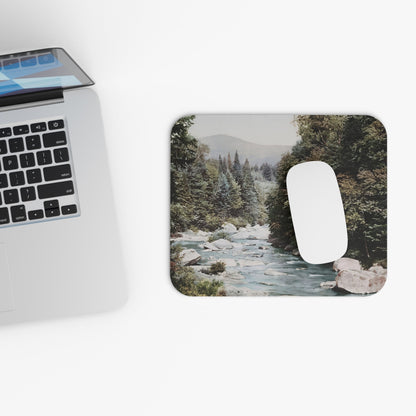 Vintage River Design Laptop Mouse Pad with White Mouse