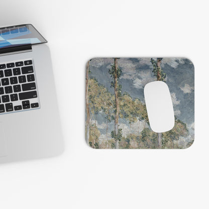 Vintage Tranquil Nature Design Laptop Mouse Pad with White Mouse