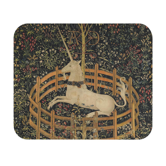 Vintage Unicorn Mouse Pad with mythical creature art, desk and office decor showcasing whimsical unicorn illustrations.