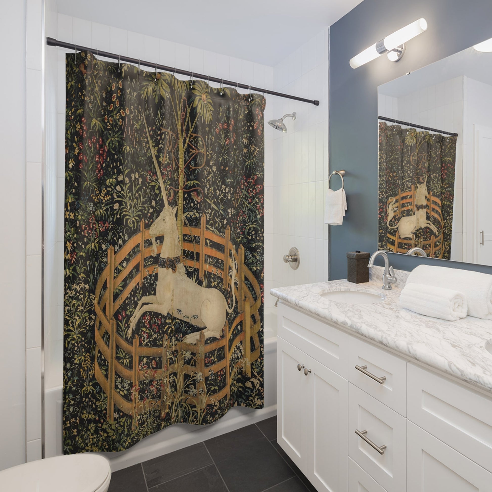 Vintage Unicorn Shower Curtain Best Bathroom Decorating Ideas for Botanical Decor