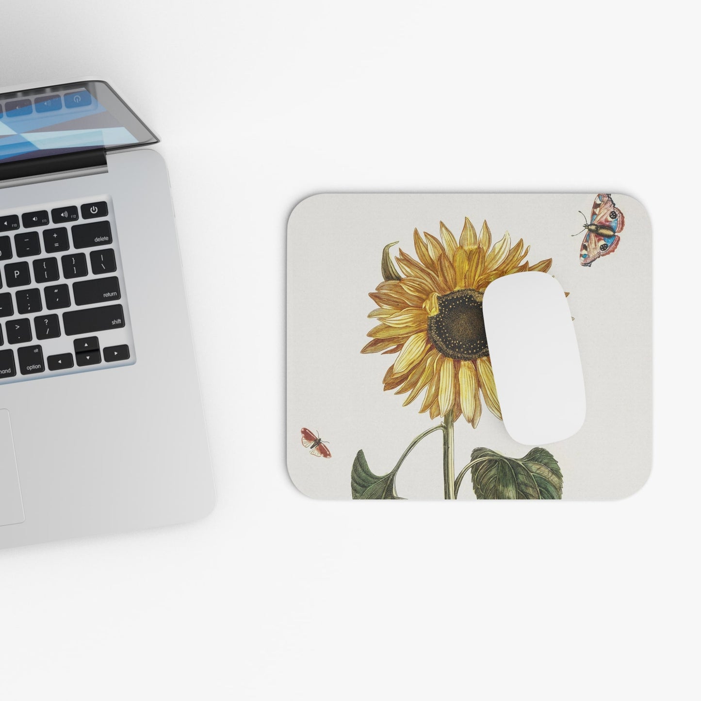 Yellow Sunflower Mouse Pad | Simple Flower Aesthetic Desk & Office Decor