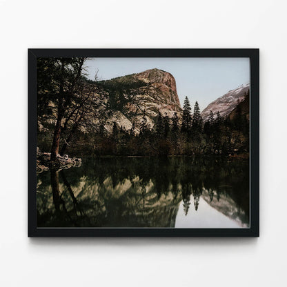 Mt. Watkins and Half Dome Picture in Black Picture Frame