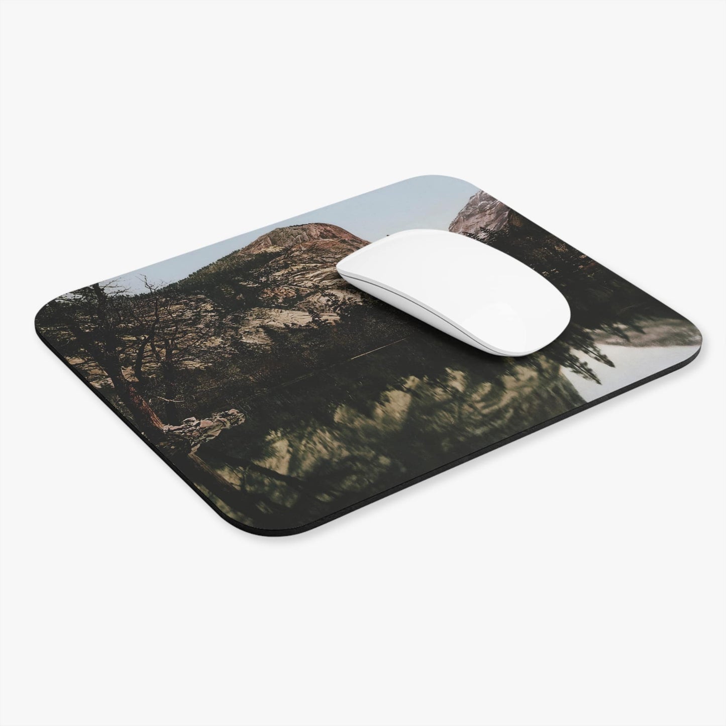 Vintage Yosemite National Park Computer Desk Mouse Pad With White Mouse