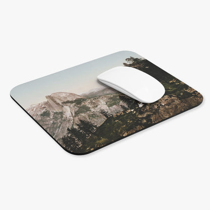 Vintage Yosemite National Park Computer Desk Mouse Pad With White Mouse