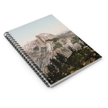 Vintage Yosemite National Park Spiral Notebook Laying Flat on White Surface
