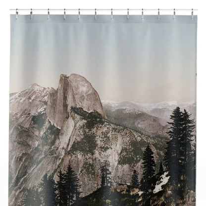 Vintage Yosemite National Park Shower Curtain Close Up, Landscapes Shower Curtains