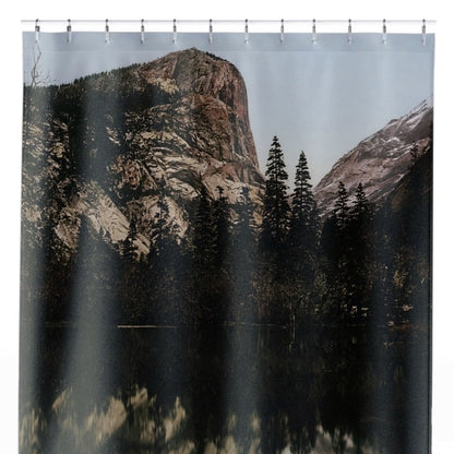 Vintage Yosemite National Park Shower Curtain Close Up, Landscapes Shower Curtains