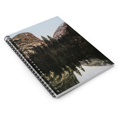 Vintage Yosemite National Park Spiral Notebook Laying Flat on White Surface