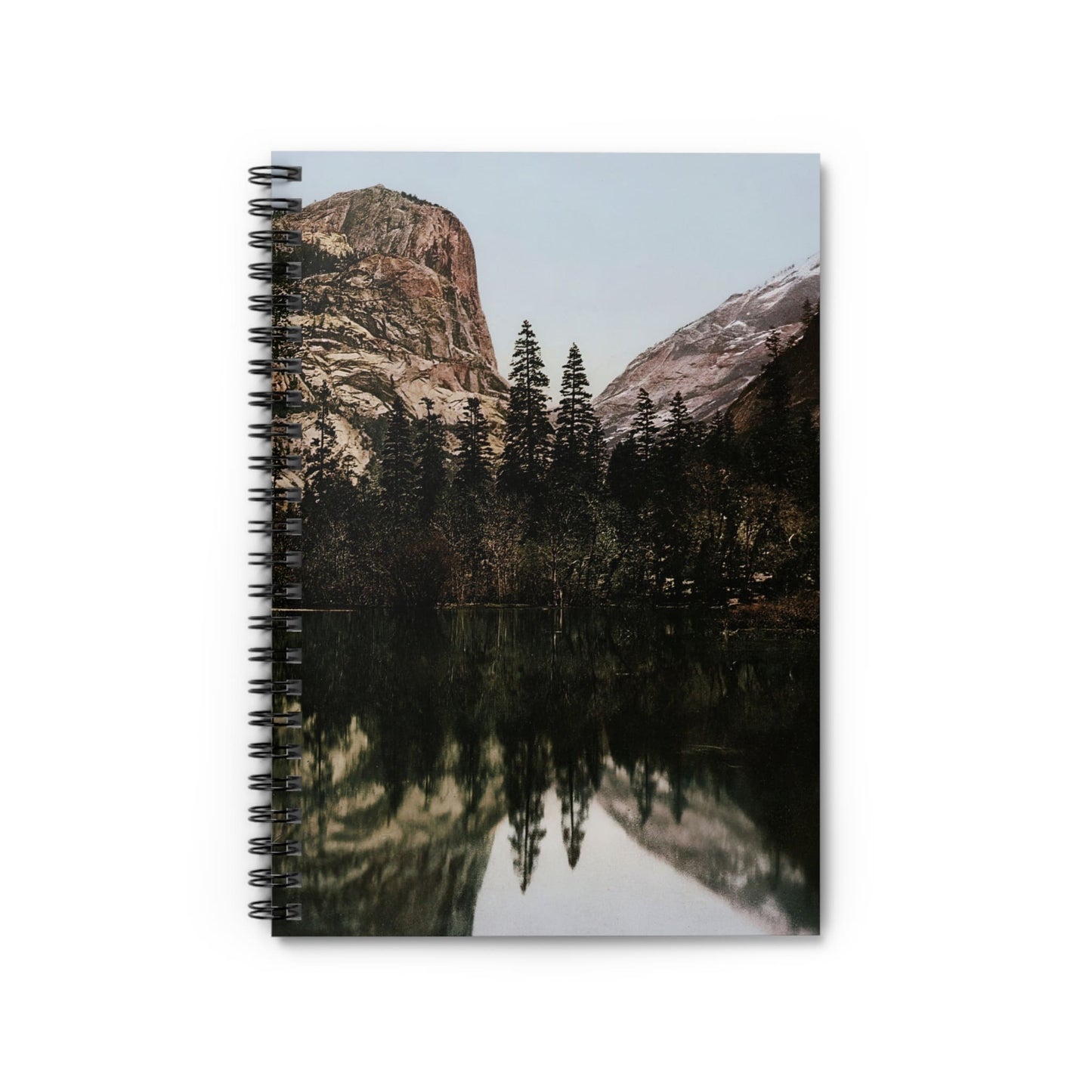 Yosemite National Park Notebook with Mirror Lake cover, ideal for journaling and planning, showcasing Mirror Lake in Yosemite.