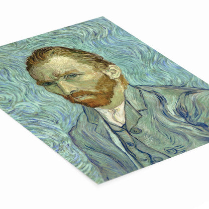 Colorful and Trippy van Gogh Painting Laying Flat on a White Background
