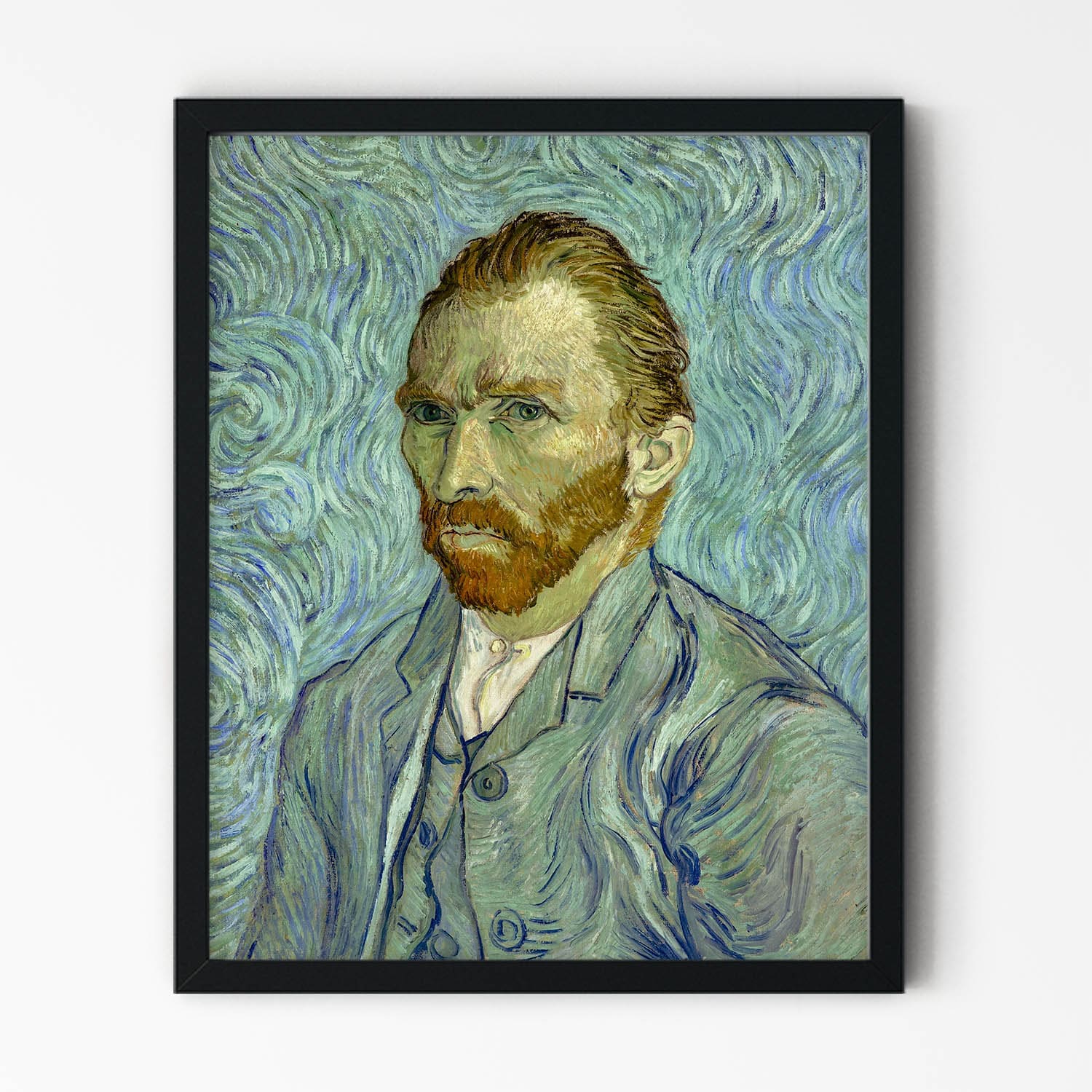 Colorful and Trippy van Gogh Painting in Black Picture Frame