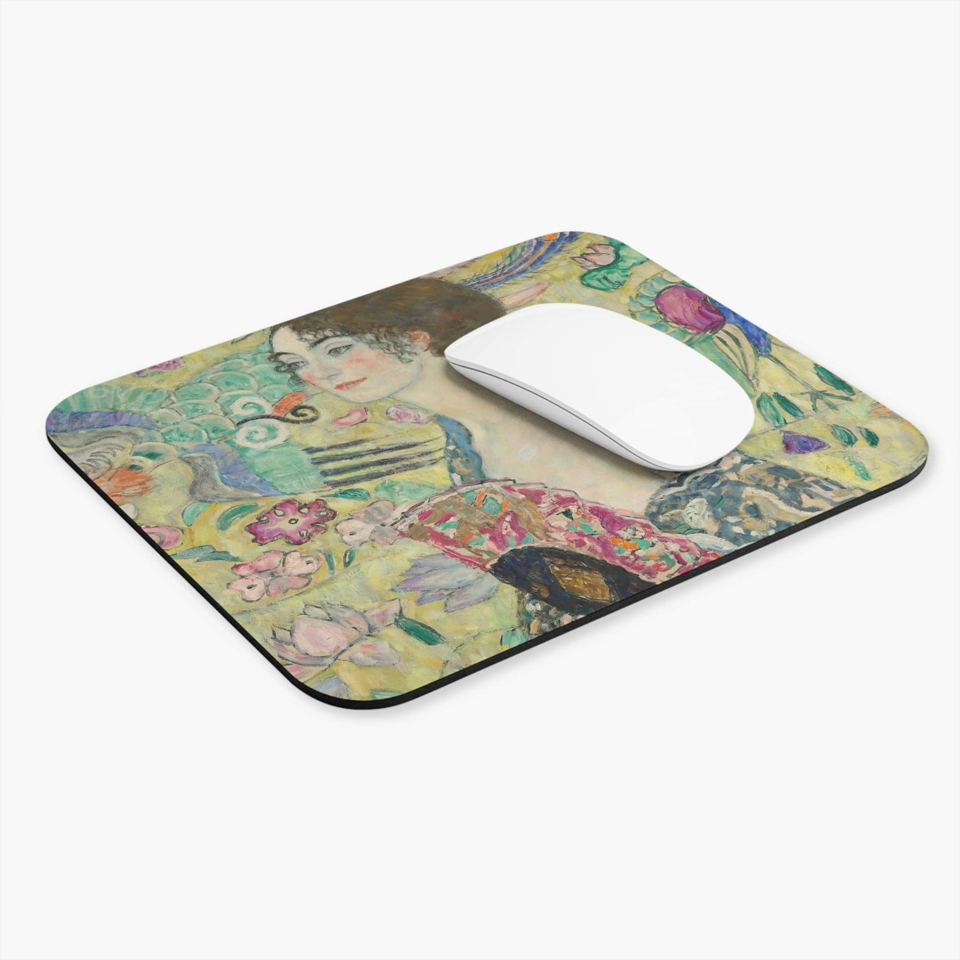 Whimsical Computer Desk Mouse Pad With White Mouse