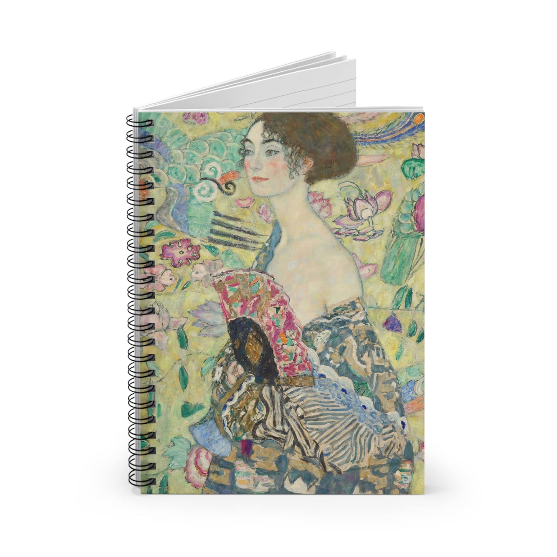 Whimsical Spiral Notebook Standing up on White Desk