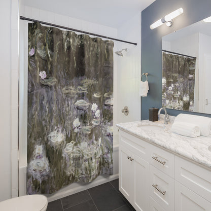 White Lilies on a Pond Shower Curtain Best Bathroom Decorating Ideas for Landscapes Decor