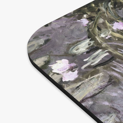 White Lilies on a Pond Vintage Mouse Pad Design Close Up