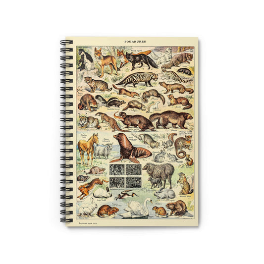 Wild Animals Notebook with Cute Animal Chart cover, great for journaling and planning, highlighting cute animal charts.