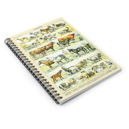 Wild Animals Spiral Notebook Laying Flat on White Surface