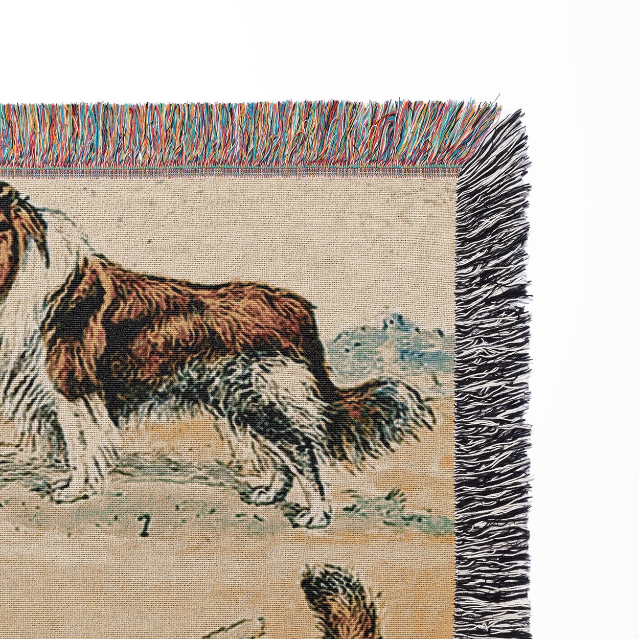 Wild Animals Woven Blanket Close Up