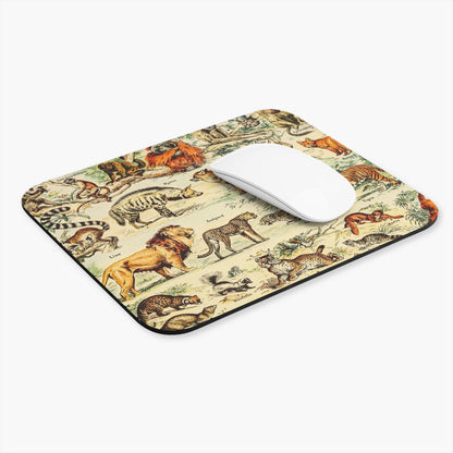 Wild Animals Computer Desk Mouse Pad With White Mouse