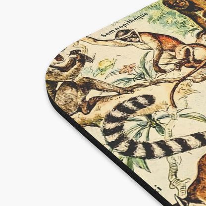 Wild Animals Vintage Mouse Pad Design Close Up