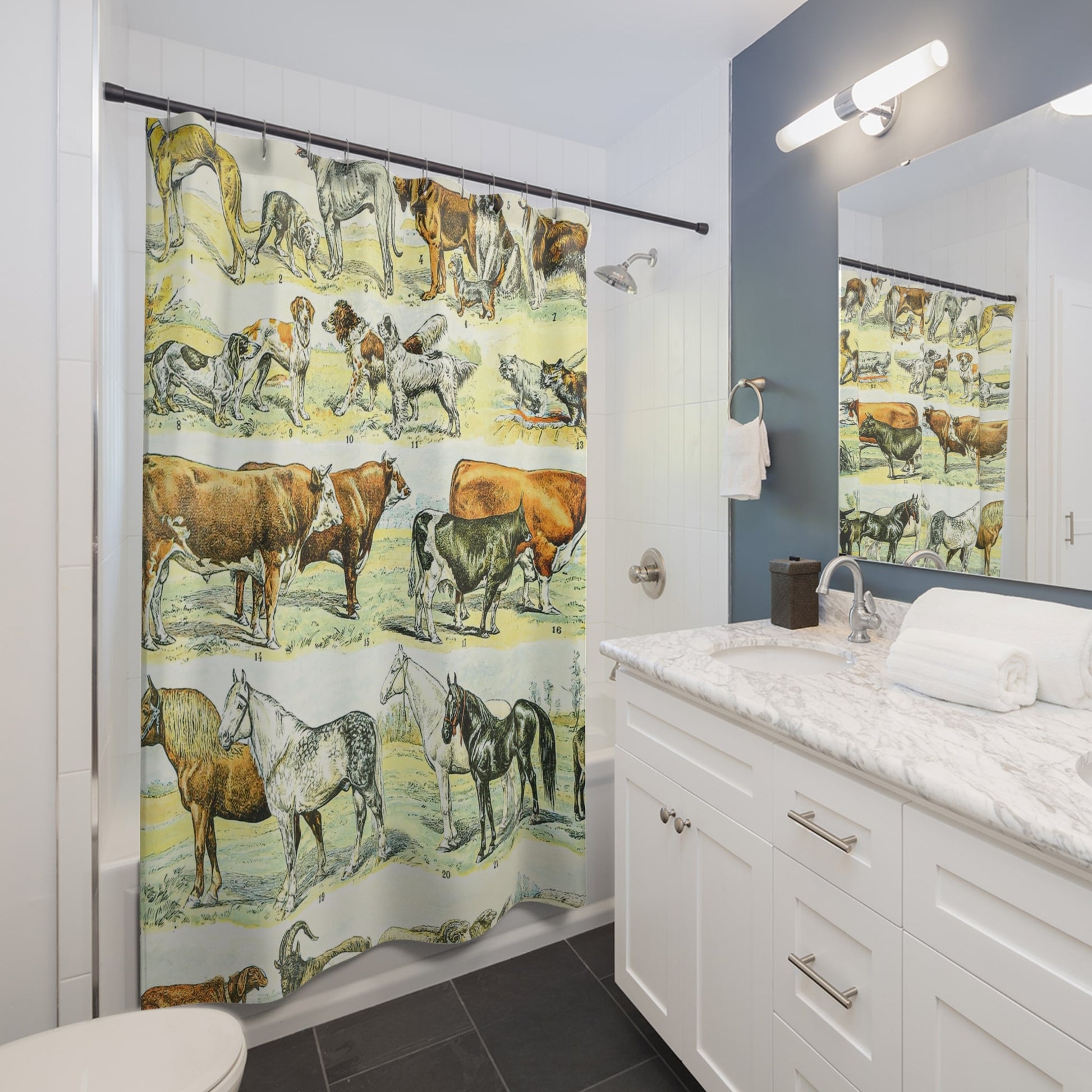 Wild Animals Shower Curtain Best Bathroom Decorating Ideas for Science Decor