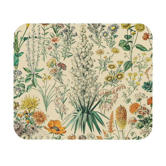 Wildflowers Mouse Pad with beautiful floral design, desk and office decor featuring elegant wildflower illustrations.