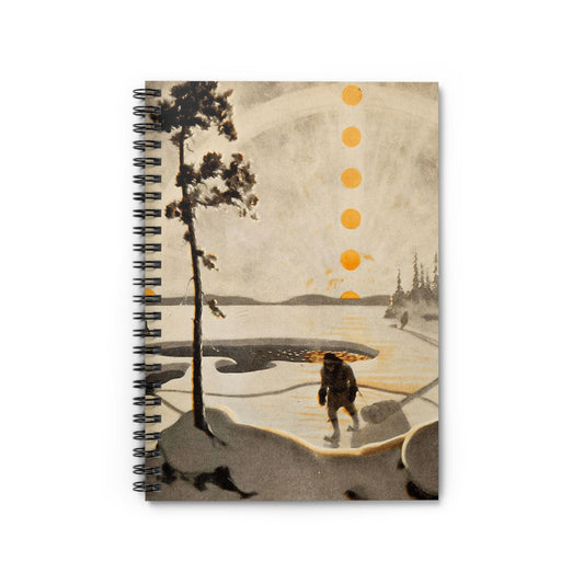 Winter Journey Notebook with Snowy Landscape cover, ideal for journaling and planning, featuring serene snowy landscapes.