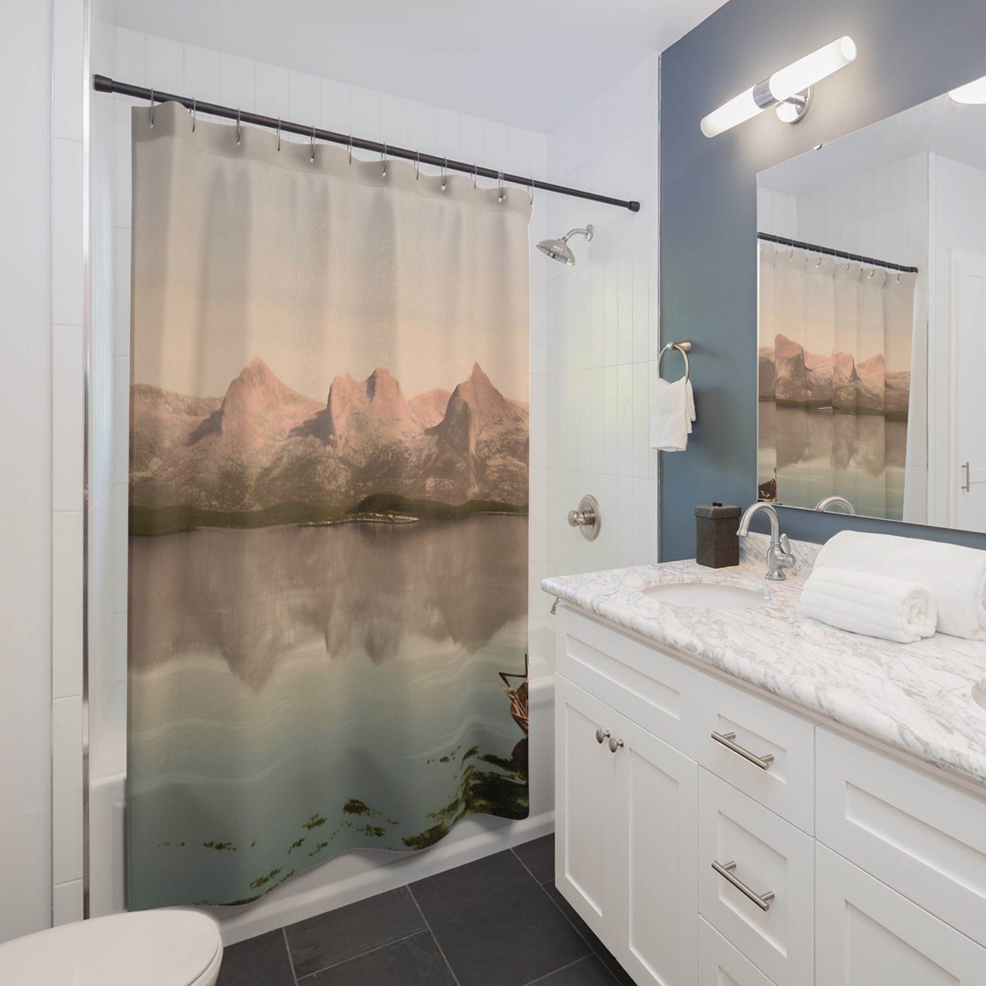 Winter Landscape Shower Curtain Best Bathroom Decorating Ideas for Landscapes Decor