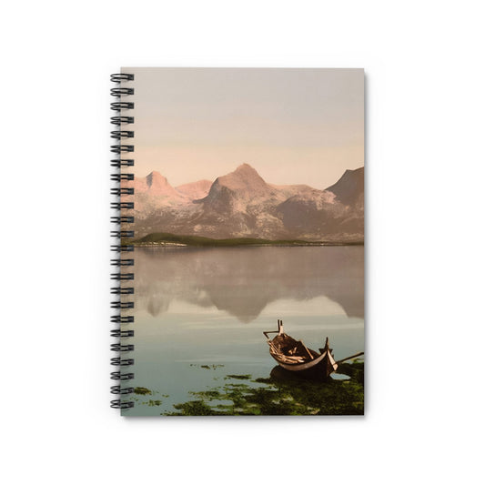 Winter Landscape Notebook with Norland Norway cover, great for journaling and planning, highlighting a winter scene in Norland, Norway.