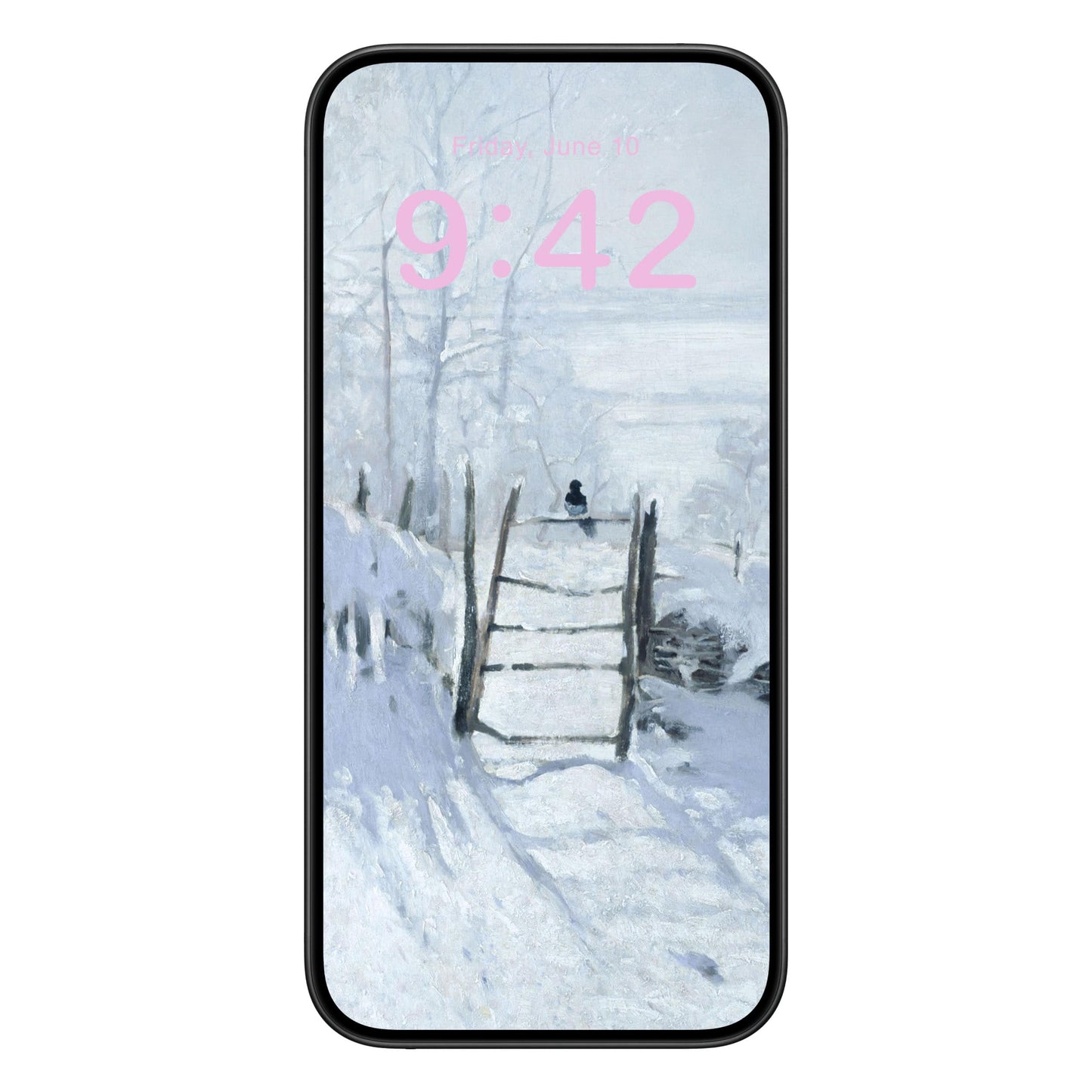 Winter Phone Wallpaper Pink Text