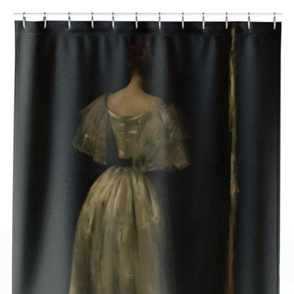 Woman in a White Dress Shower Curtain Close Up, Victorian Shower Curtains