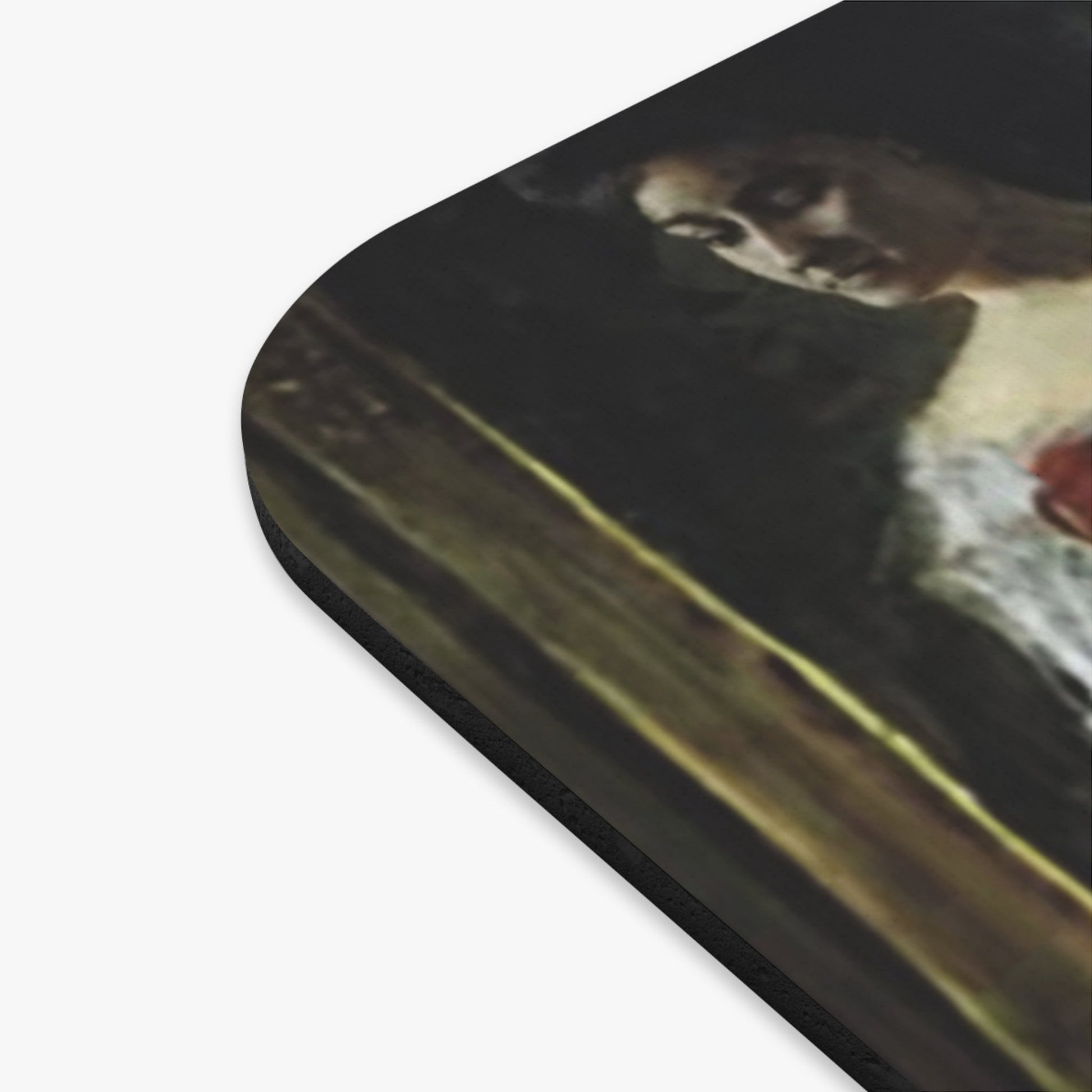 Woman with a Rose Vintage Mouse Pad Design Close Up